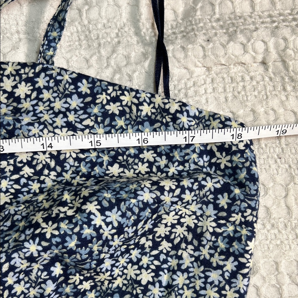 Abercrombie & Fitch Blue Floral mini Dress size XL - Picture 4 of 10